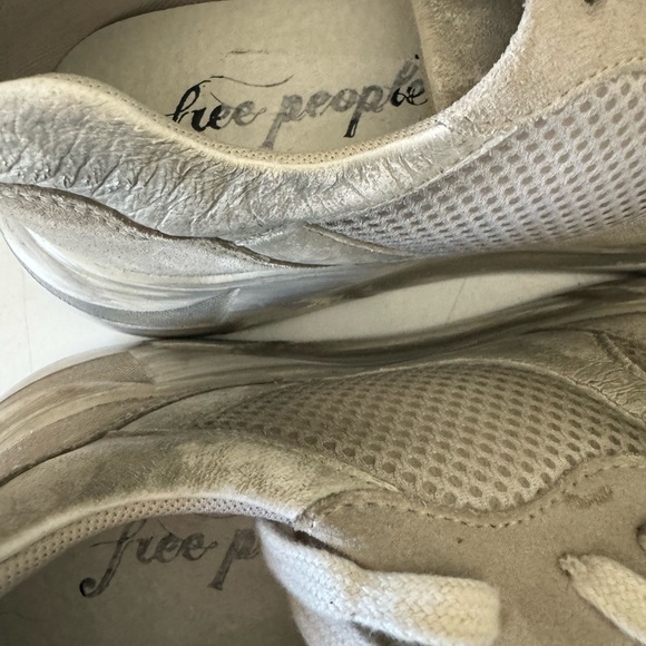 FREE PEOPLE Let's Wander Washed Sneakers / White New size 39 - Picture 7 of 8